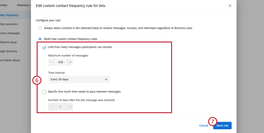 additional custom rule options