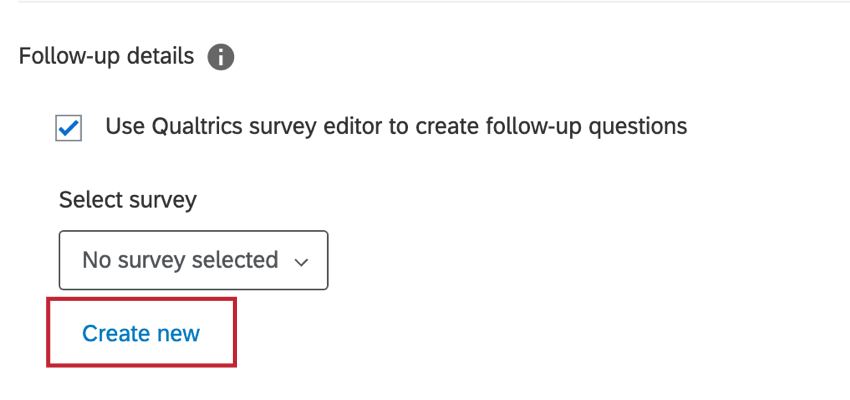 'Create new' button