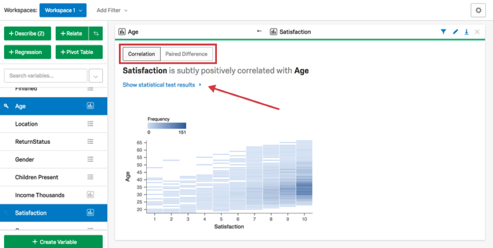 Switch from Correlation to Paired Difference