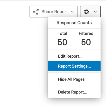 image of the report settings dropdown