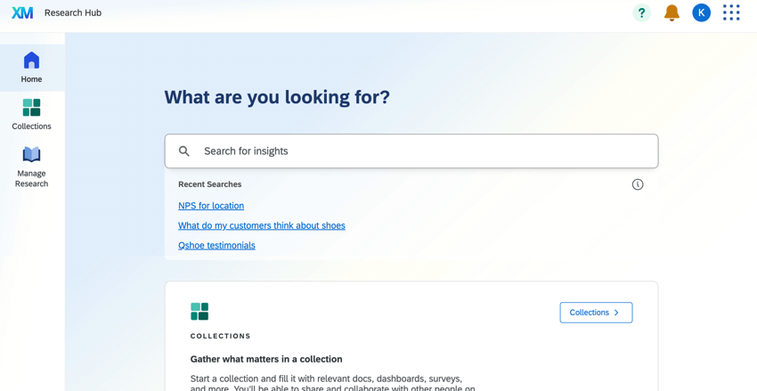 Research hub landing page