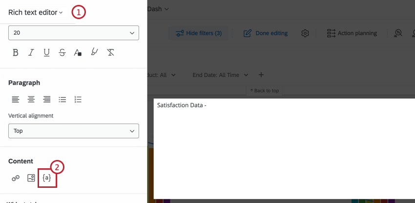 Edit your widget and click the icon