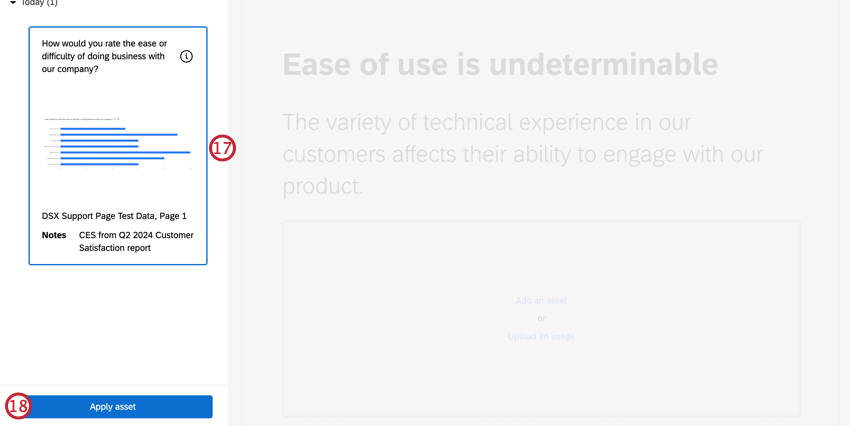 Click asset and then click apply asset