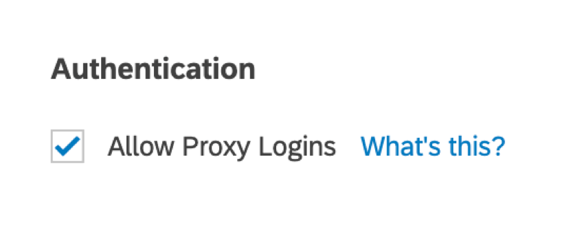 the "allow proxy logins" setting