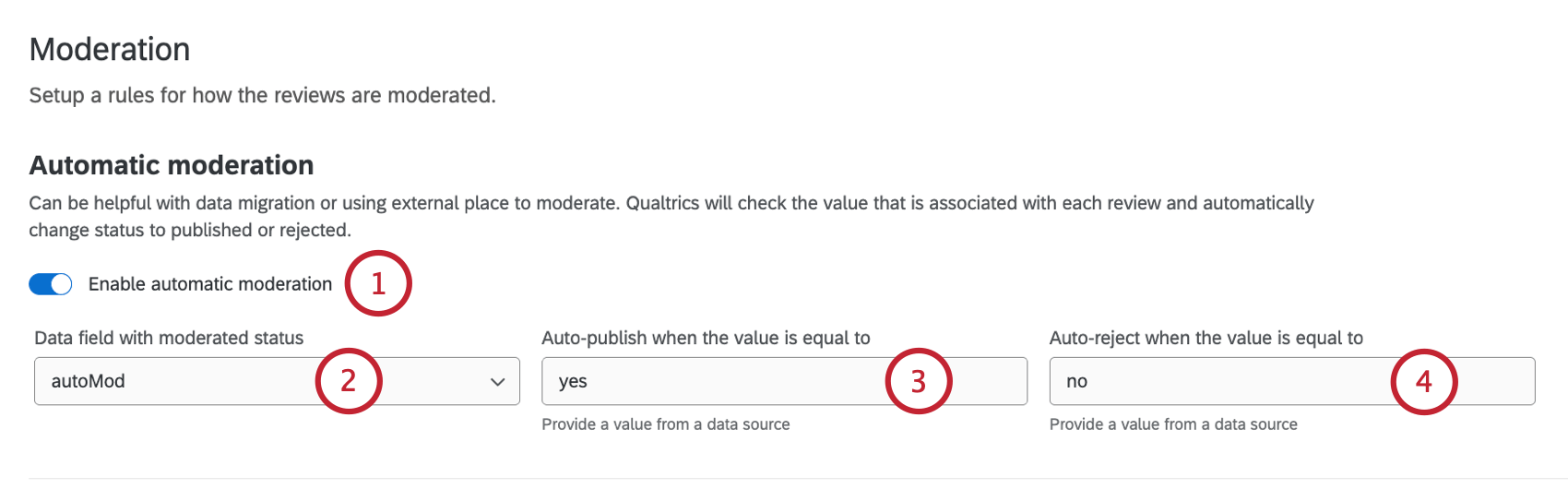setting up automatic moderation