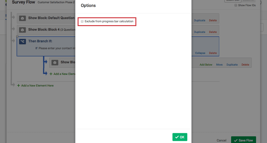 One option that says 'Exclude from progress bar calculation'