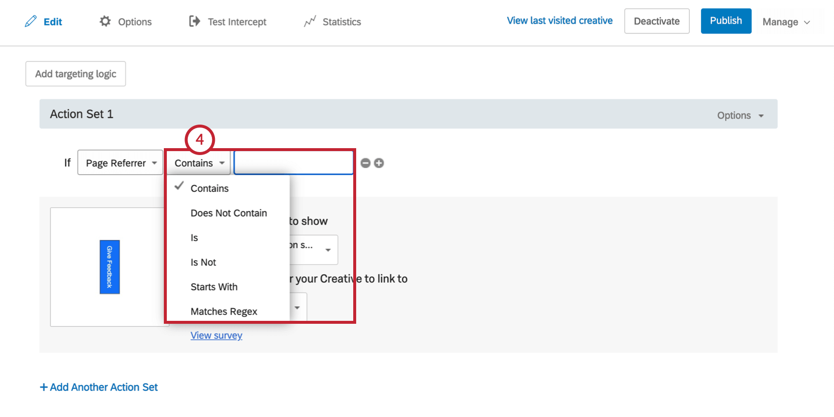 Last two fields of Page Referrer conditions