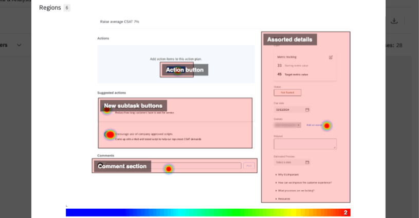 the user interface with regions is shown again, but this time with the different components labeled