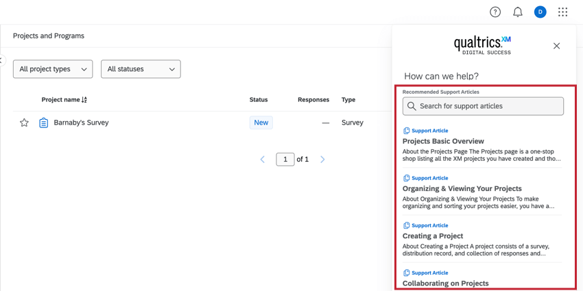 the support site article search that appears for Fedramp accounts