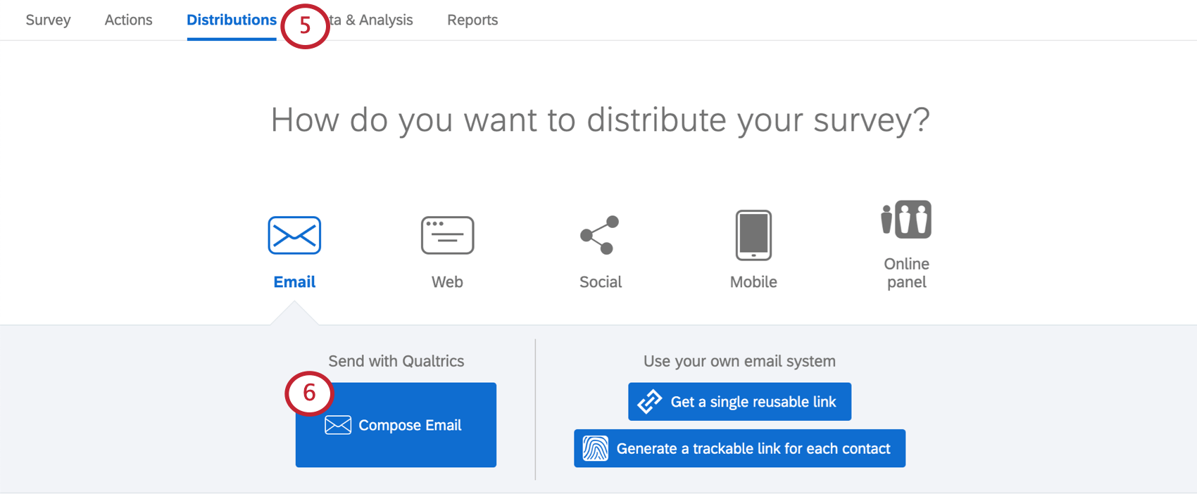 Email option in distributions tab