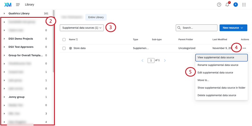 filtering to find SDS and then clicking the 3 dots