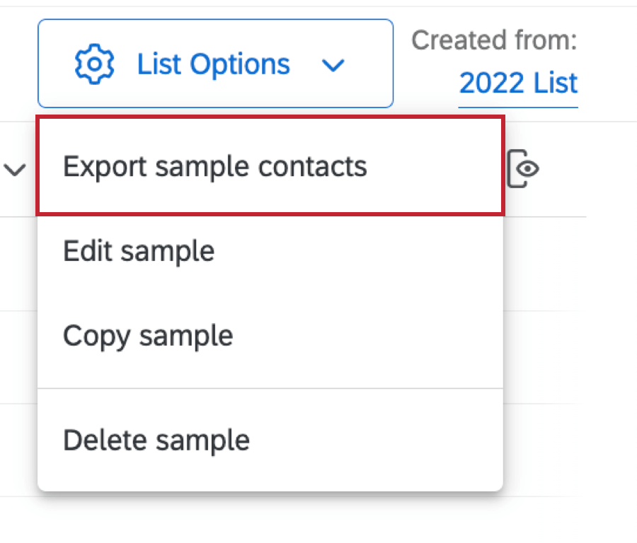 Export Sample Contacts