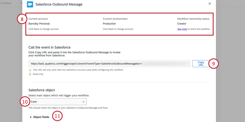 choosing the salesforce object