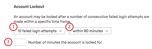 Account lockout options