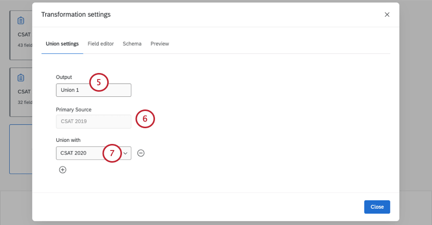 new modal called transformation window opens