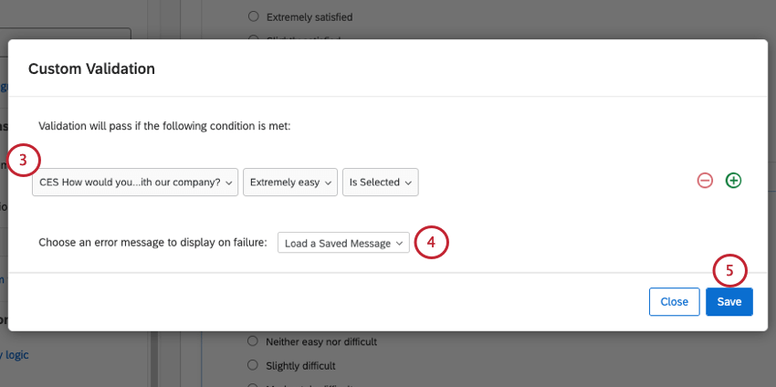 adding validation logic and selecting a message