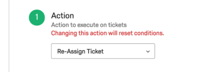 Re-Assign Ticket in Action dropdown