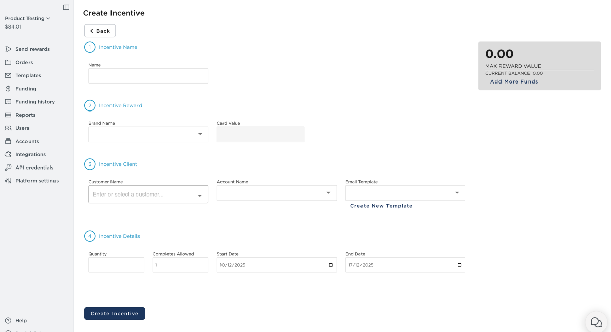 tools to manage your incentive budget while providing respondents with instant recognition for their participation