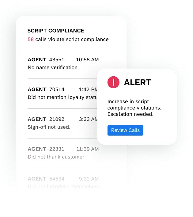 script compliance alert